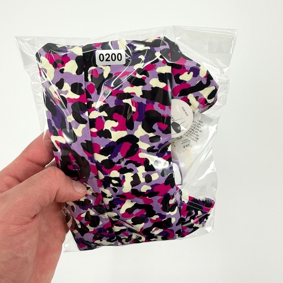 Mynah Womens High Rise Bikini Bottom Purple Cheetah Print XX-Large NWT - Picture 9 of 9